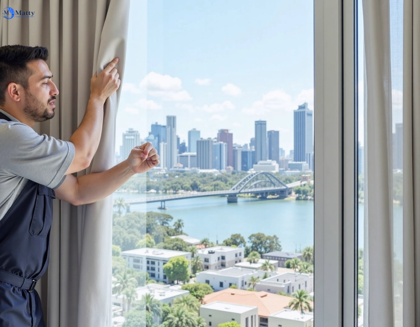 Professional curtain steam cleaning service jimboomba QLD by Matty Curtain Cleaning