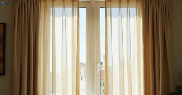 Dull dusty drapes in jimboomba before professional cleaning